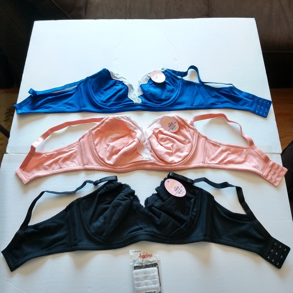 Angelina Bra Set w/Lace 3-Pack